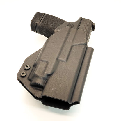 For the best Outside Waistband OWB Holster for the Springfield Hellcat Micro Compact or Hellcat RDP pistol & Streamlight TLR-8 Sub, shop Four Brothers Holsters.