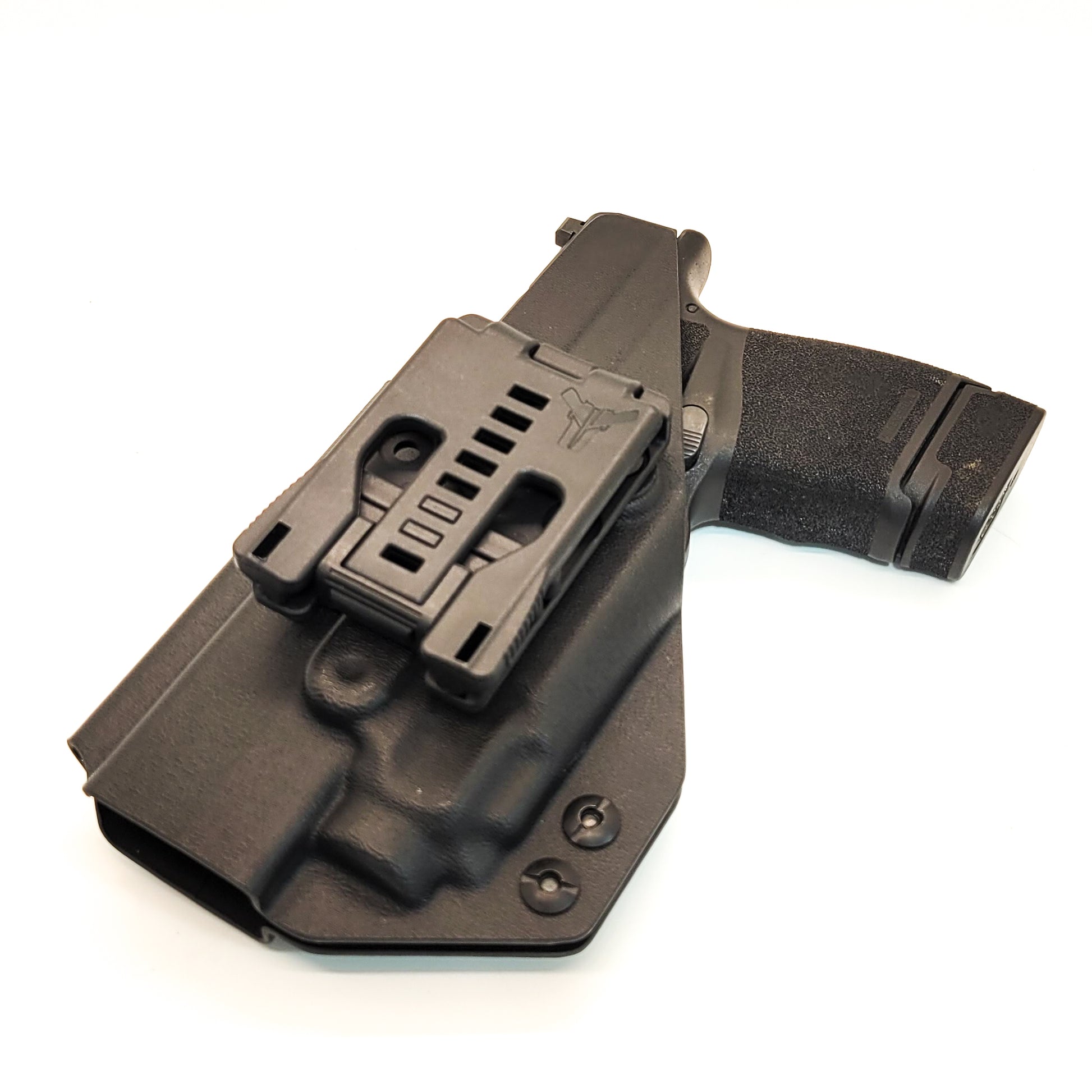 For the best Outside Waistband OWB Holster for the Springfield Hellcat Micro Compact or Hellcat RDP pistol & Streamlight TLR-8 Sub, shop Four Brothers Holsters.