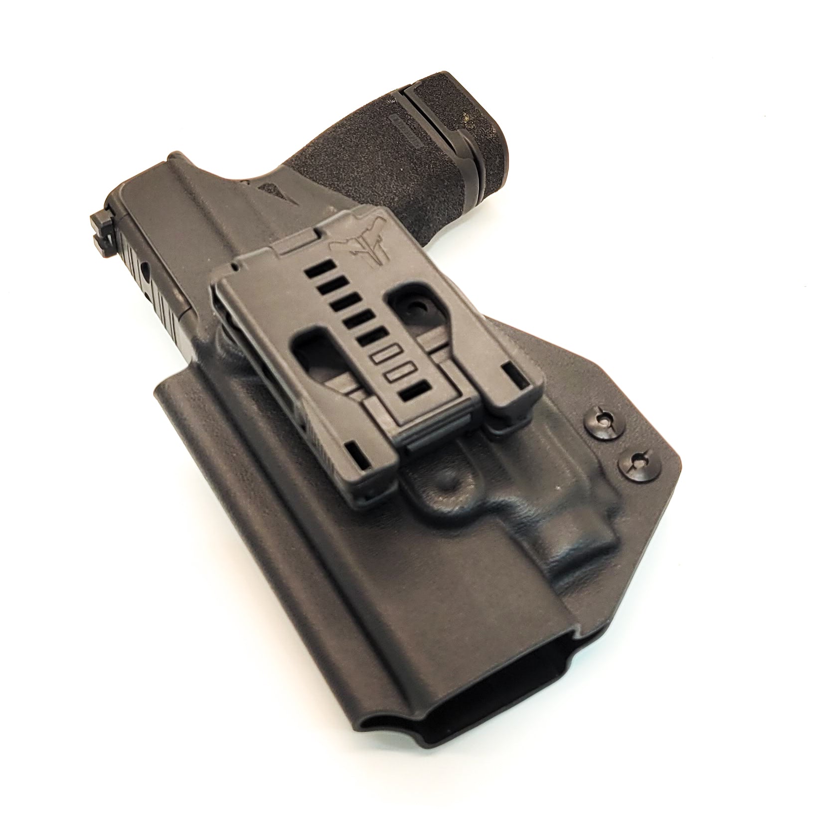 For the best Outside Waistband OWB Holster for the Springfield Hellcat Micro Compact or Hellcat RDP pistol & Streamlight TLR-8 Sub, shop Four Brothers Holsters.