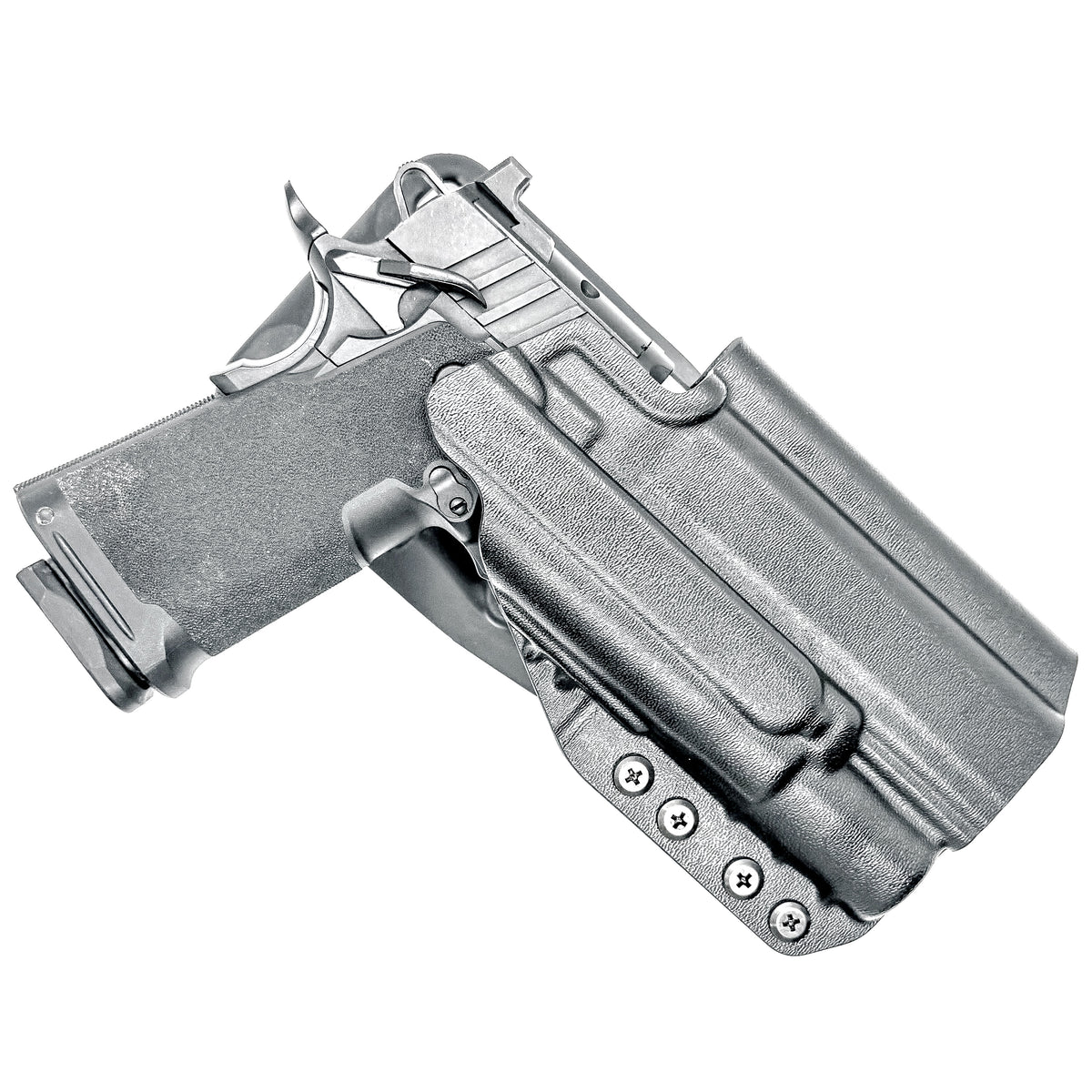 Shop the 4BROS Duty & Competition Holster for the Springfield Prodigy 5" with SureFire X300 series light. Optics ready; formed using .093" Kydex thermoplastic.