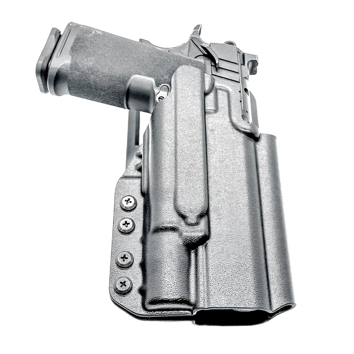 Shop the 4BROS Duty & Competition Holster for the Springfield Prodigy 5" with SureFire X300 series light. Optics ready; formed using .093" Kydex thermoplastic.