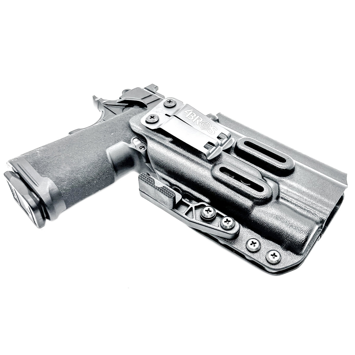 For the best IWB Kydex Inside Waistband Holster for the Springfield Armory Prodigy 5" & Surefire X300 with adjustable retention, shop 4 Bros Holsters.
