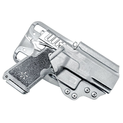 Precision-fit OWB outside the waistband duty & competition holster for the Staccato HD C3.6 from Four Brothers. Durable, secure, and made in the USA.