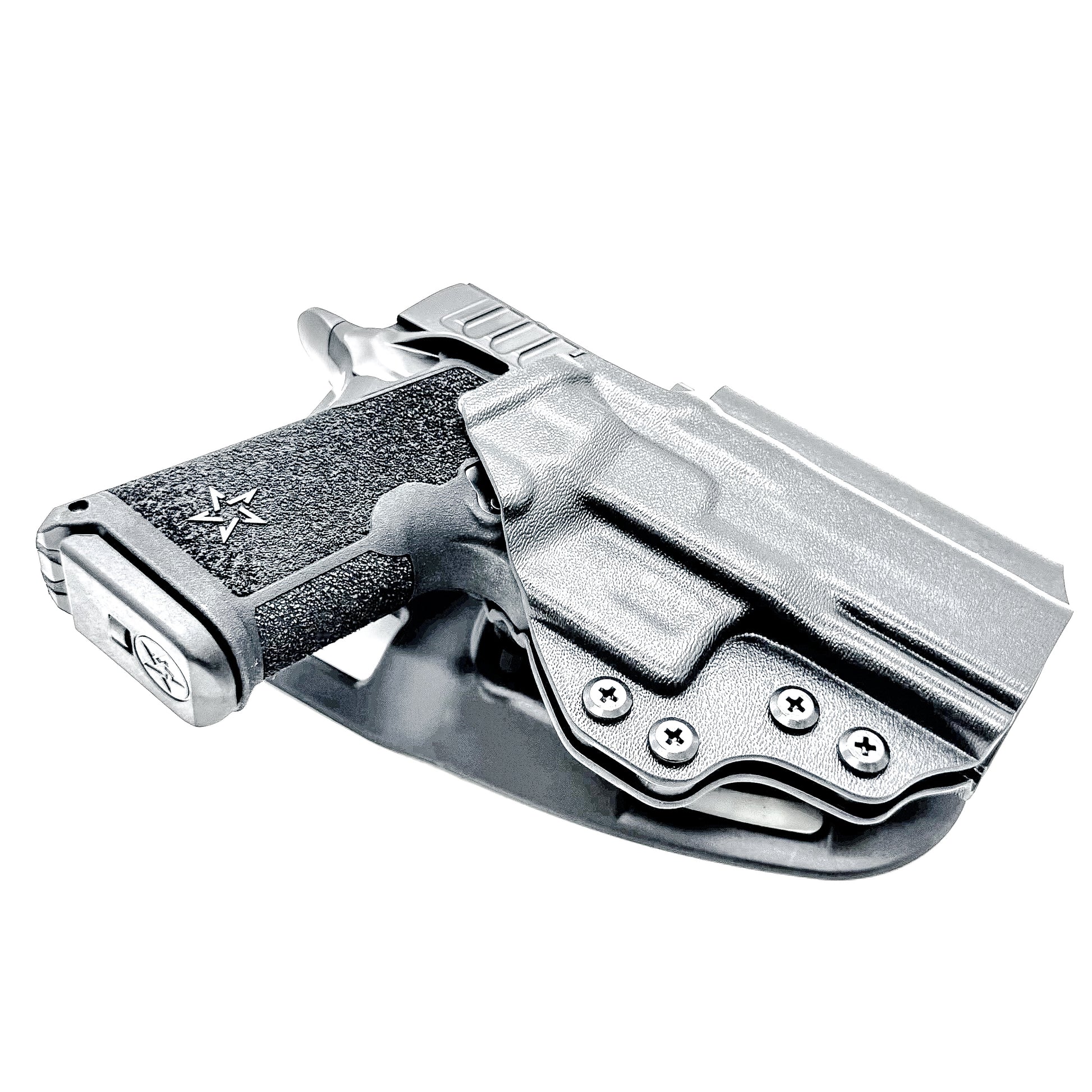 Precision-fit OWB outside the waistband duty & competition holster for the Staccato HD C3.6 from Four Brothers. Durable, secure, and made in the USA.