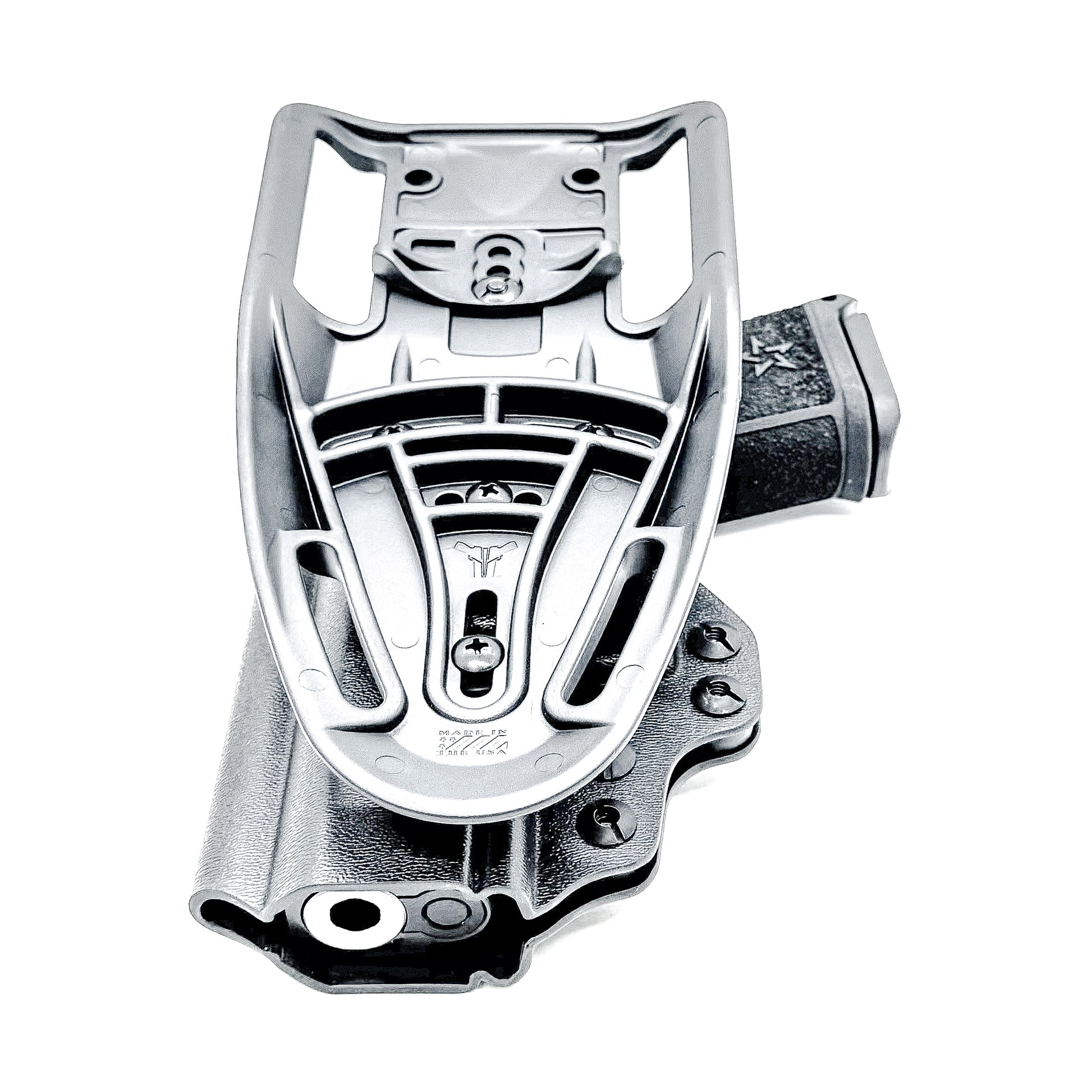 Precision-fit OWB outside the waistband duty & competition holster for the Staccato HD C3.6 from Four Brothers. Durable, secure, and made in the USA.