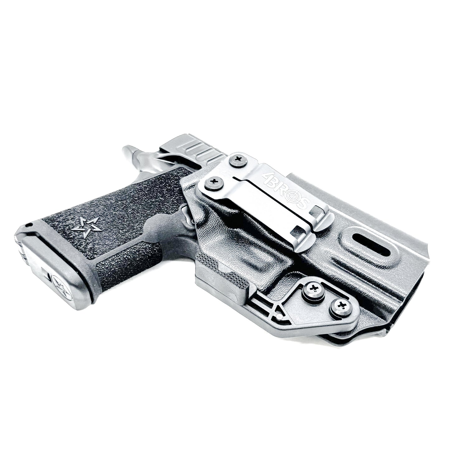 Precision-fit IWB inside the waistband holster for the Staccato HD C3.6 from Four Brothers. Slim, secure, and adjustable for optimal comfort and concealment.