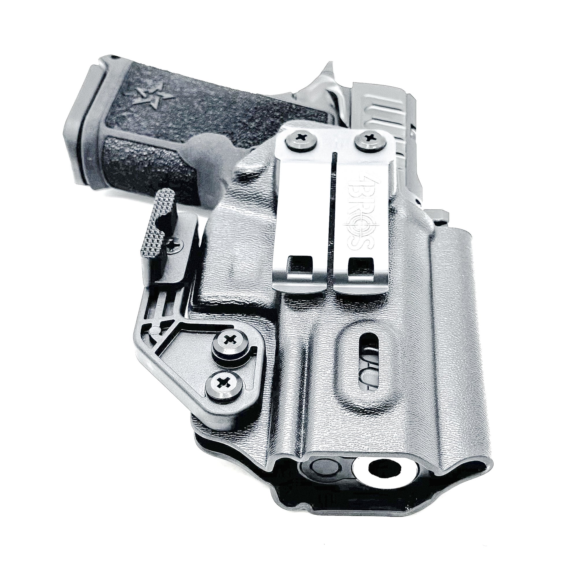 Precision-fit IWB inside the waistband holster for the Staccato HD C3.6 from Four Brothers. Slim, secure, and adjustable for optimal comfort and concealment.