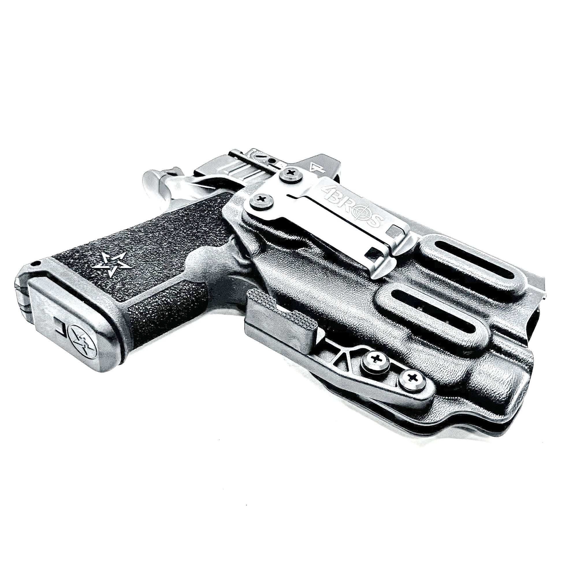 Precision-fit IWB inside the waistband holster for the Staccato HD C3.6 and Streamlight TLR-7 HL-X from Four Brothers. Designed for comfort and concealment.