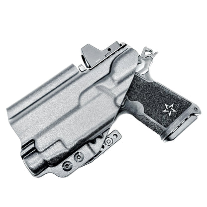 Precision-fit IWB inside the waistband holster for the Staccato HD C3.6 and Streamlight TLR-7 HL-X from Four Brothers. Designed for comfort and concealment.