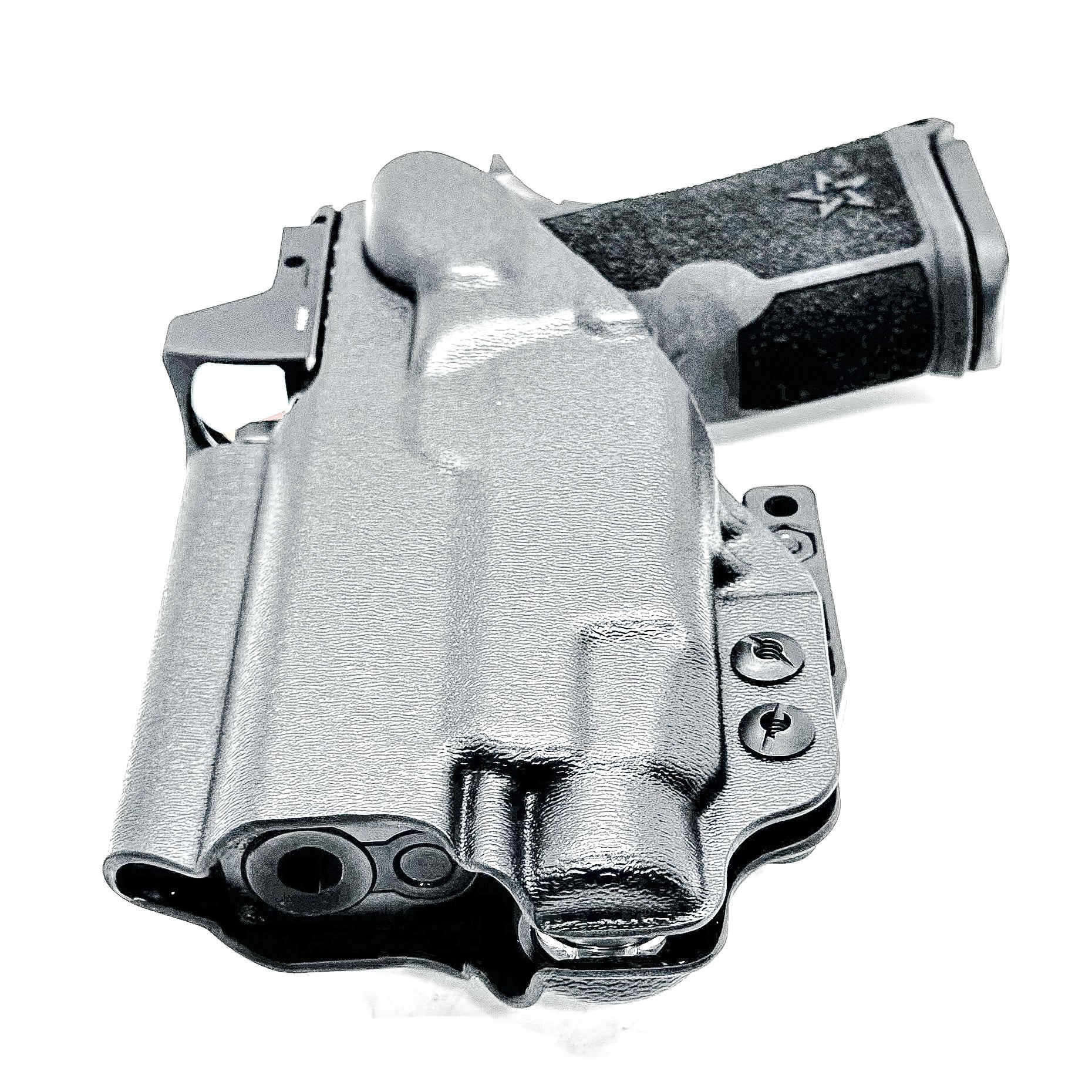 Precision-fit IWB inside the waistband holster for the Staccato HD C3.6 and Streamlight TLR-7 HL-X from Four Brothers. Designed for comfort and concealment.