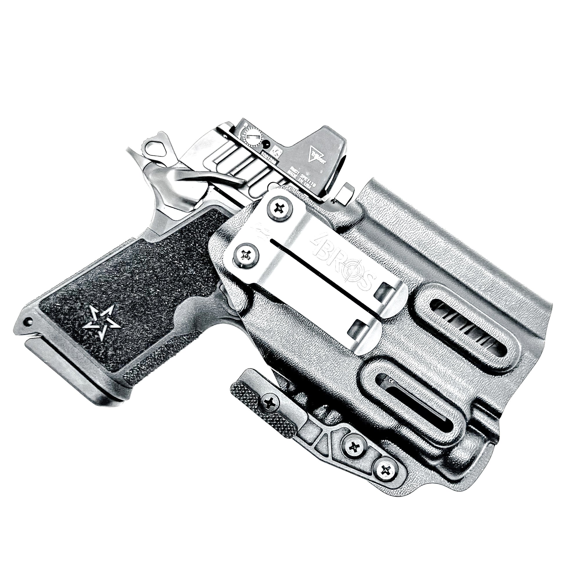 Precision-fit IWB inside the waistband holster for the Staccato HD C3.6 and Streamlight 1913 TLR-7 Sub from Four Brothers. Designed for comfort & concealment.