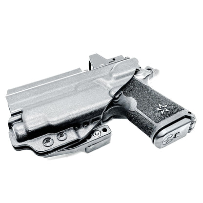 Precision-fit IWB inside the waistband holster for the Staccato HD C3.6 and Streamlight 1913 TLR-7 Sub from Four Brothers. Designed for comfort & concealment.