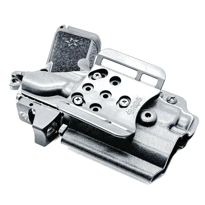 Precision-fit OWB outside waistband holster for the Staccato HD C3.6 and Streamlight 1913 TLR-7 Sub from Four Brothers. Designed for comfort & concealment.