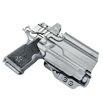 Precision-fit OWB outside waistband holster for the Staccato HD C3.6 and Streamlight 1913 TLR-7 Sub from Four Brothers. Designed for comfort & concealment.