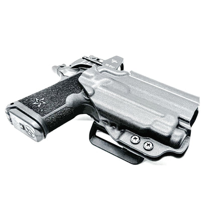 Precision-fit OWB outside waistband holster for the Staccato HD C3.6 and Streamlight 1913 TLR-7 Sub from Four Brothers. Designed for comfort & concealment.