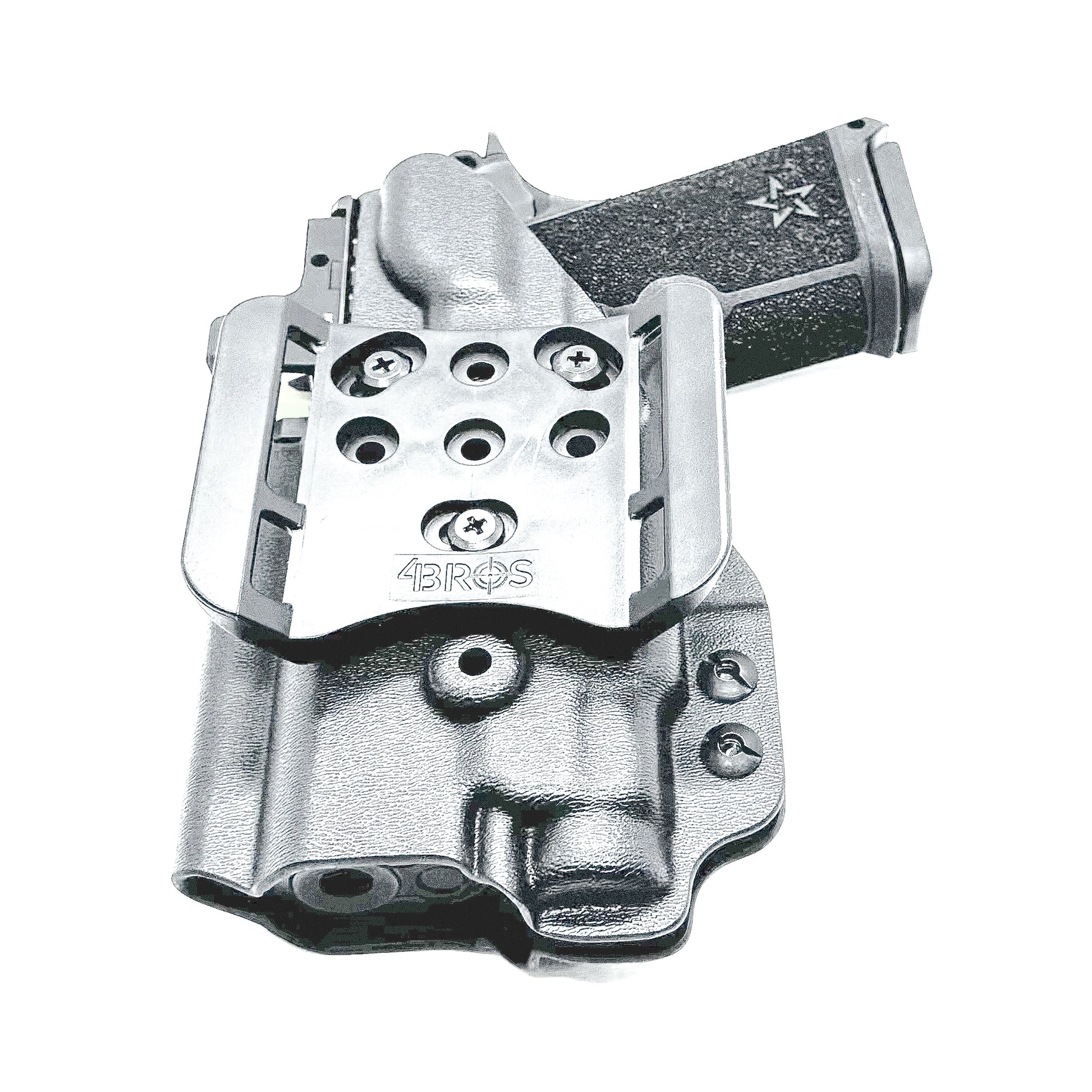 Precision-fit OWB outside waistband holster for the Staccato HD C3.6 and Streamlight 1913 TLR-7 Sub from Four Brothers. Designed for comfort & concealment.