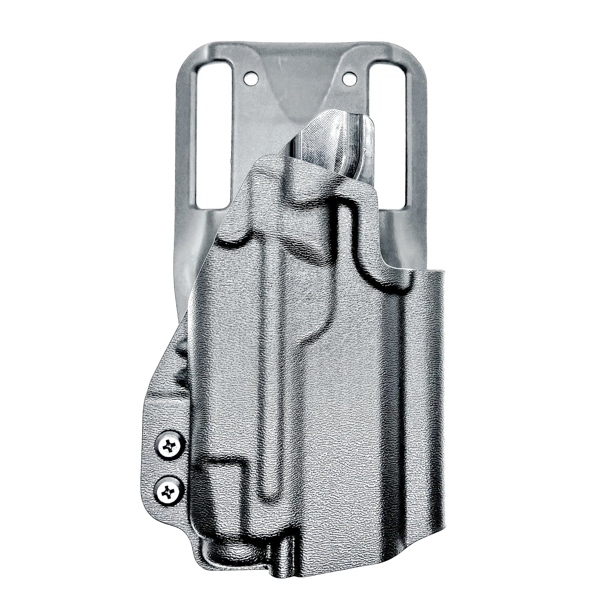 Precision-fit OWB outside the waistband duty & competition holster for the Staccato HD C3.6 and Streamlight TLR-7 X from Four Brothers