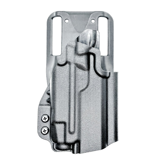 Precision-fit OWB outside the waistband duty & competition holster for the Staccato HD C3.6 and Streamlight TLR-7 X from Four Brothers