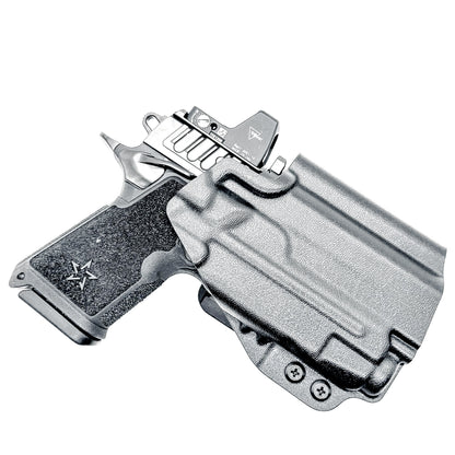 Precision-fit OWB Outside Waistband holster for the Staccato HD C3.6 and Streamlight TLR-7 X from Four Brothers
