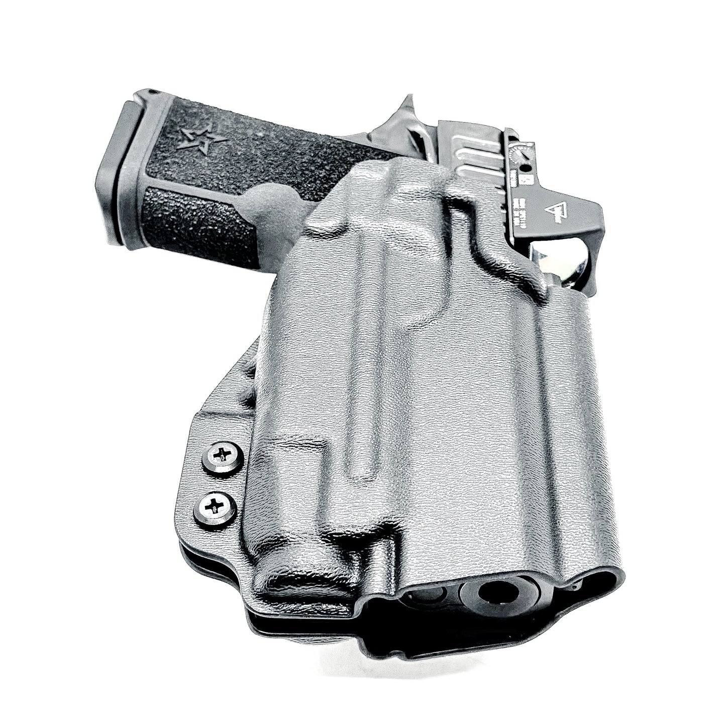Precision-fit OWB Outside Waistband holster for the Staccato HD C3.6 and Streamlight TLR-7 X from Four Brothers