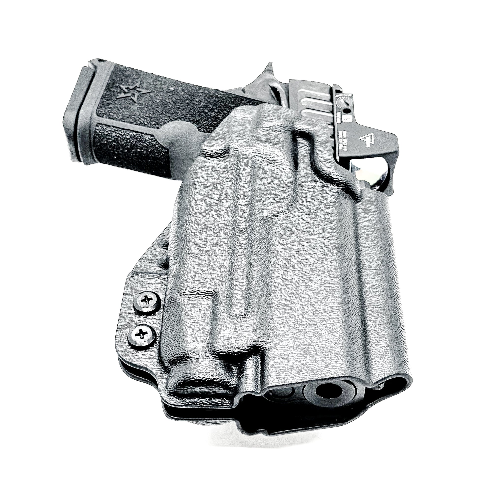 Precision-fit OWB Outside Waistband holster for the Staccato HD C3.6 and Streamlight TLR-7 X from Four Brothers