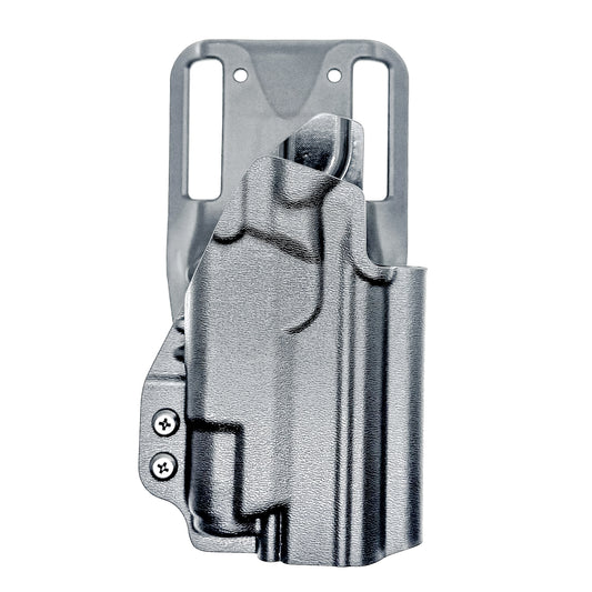 OWB outside the waistband duty & competition holster for the Staccato HD C4X and Surefire XC3 from Four Brothers