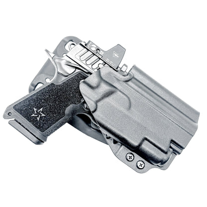 OWB outside the waistband duty & competition holster for the Staccato HD C4X and Surefire XC3 from Four Brothers