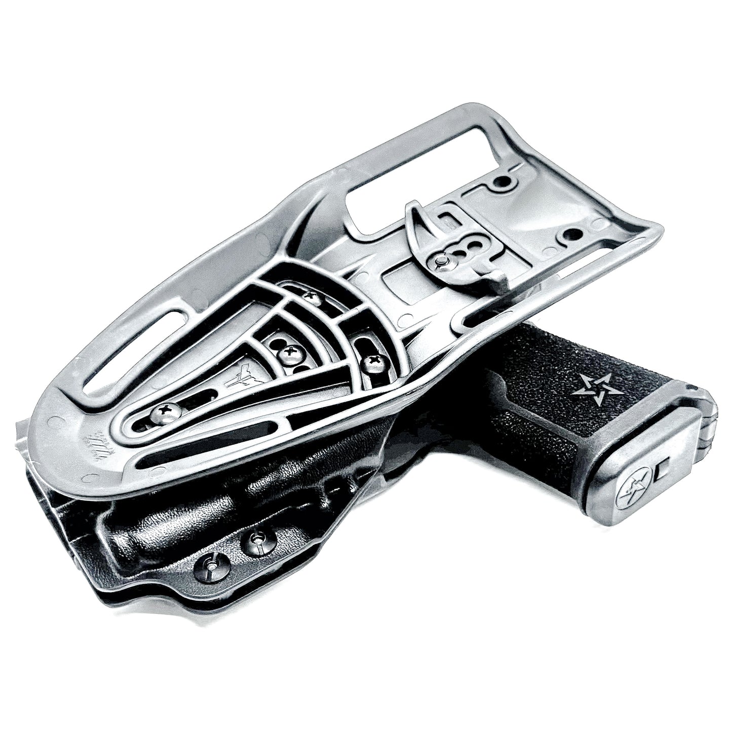 OWB outside the waistband duty & competition holster for the Staccato HD C4X and Surefire XC3 from Four Brothers