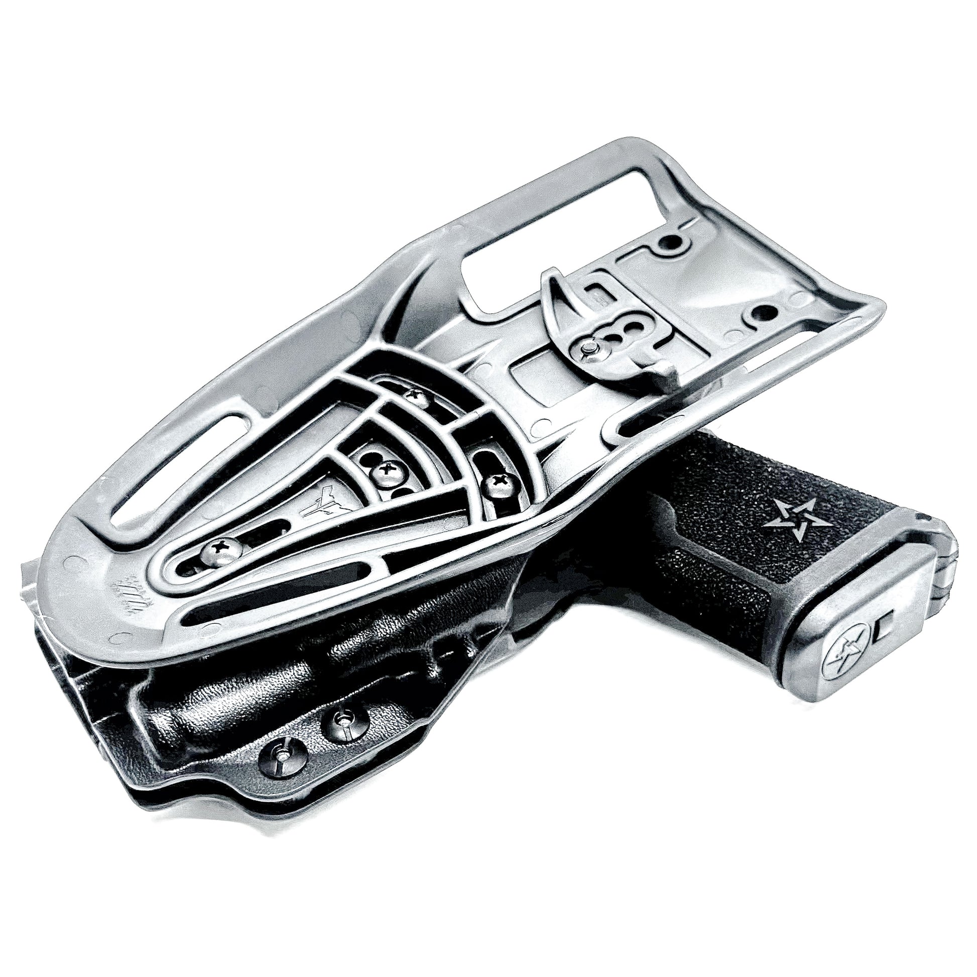 OWB outside the waistband duty & competition holster for the Staccato HD C4X and Surefire XC3 from Four Brothers