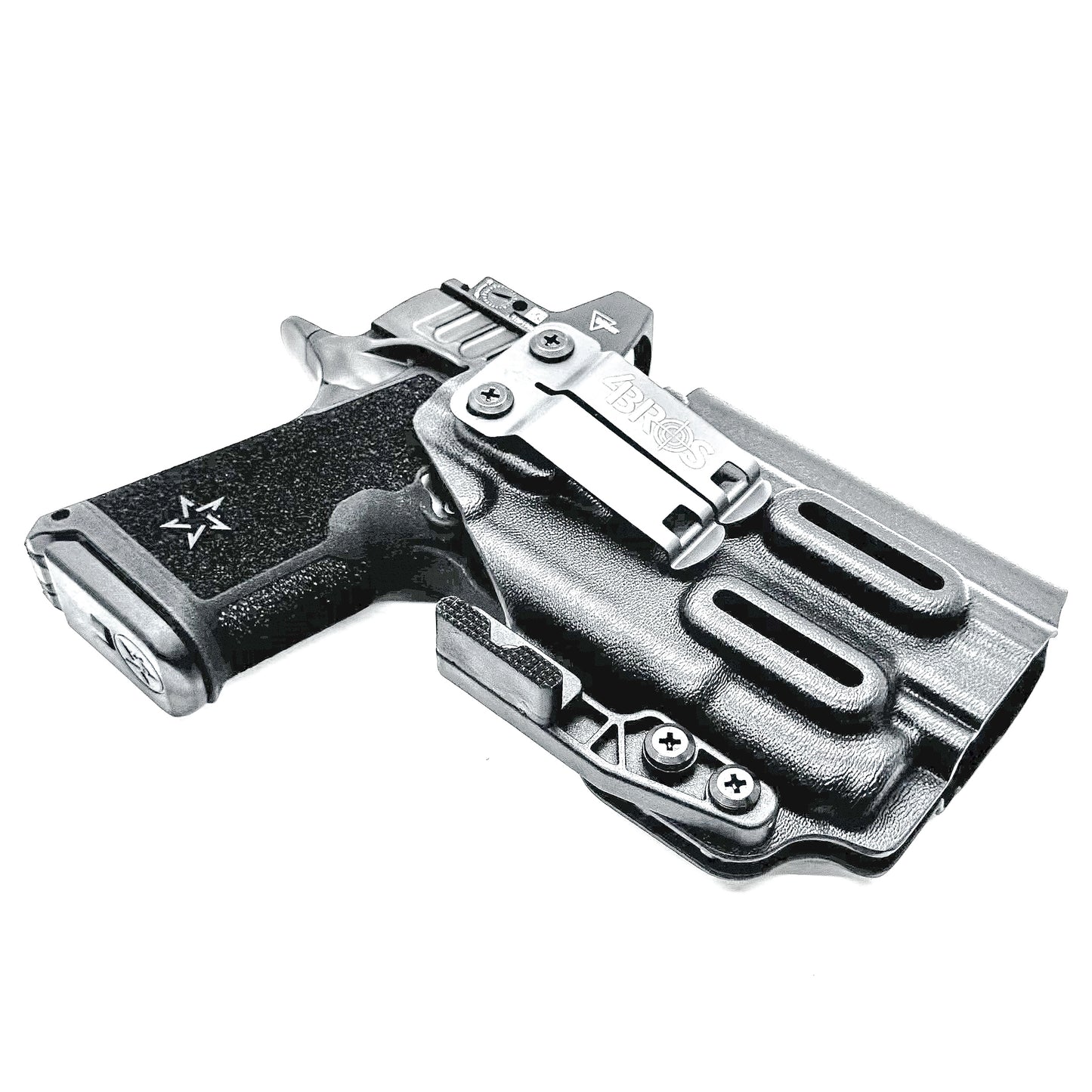 IWB inside the waistband holster for the Staccato HD C4X and Surefire XC3 from Four Brothers