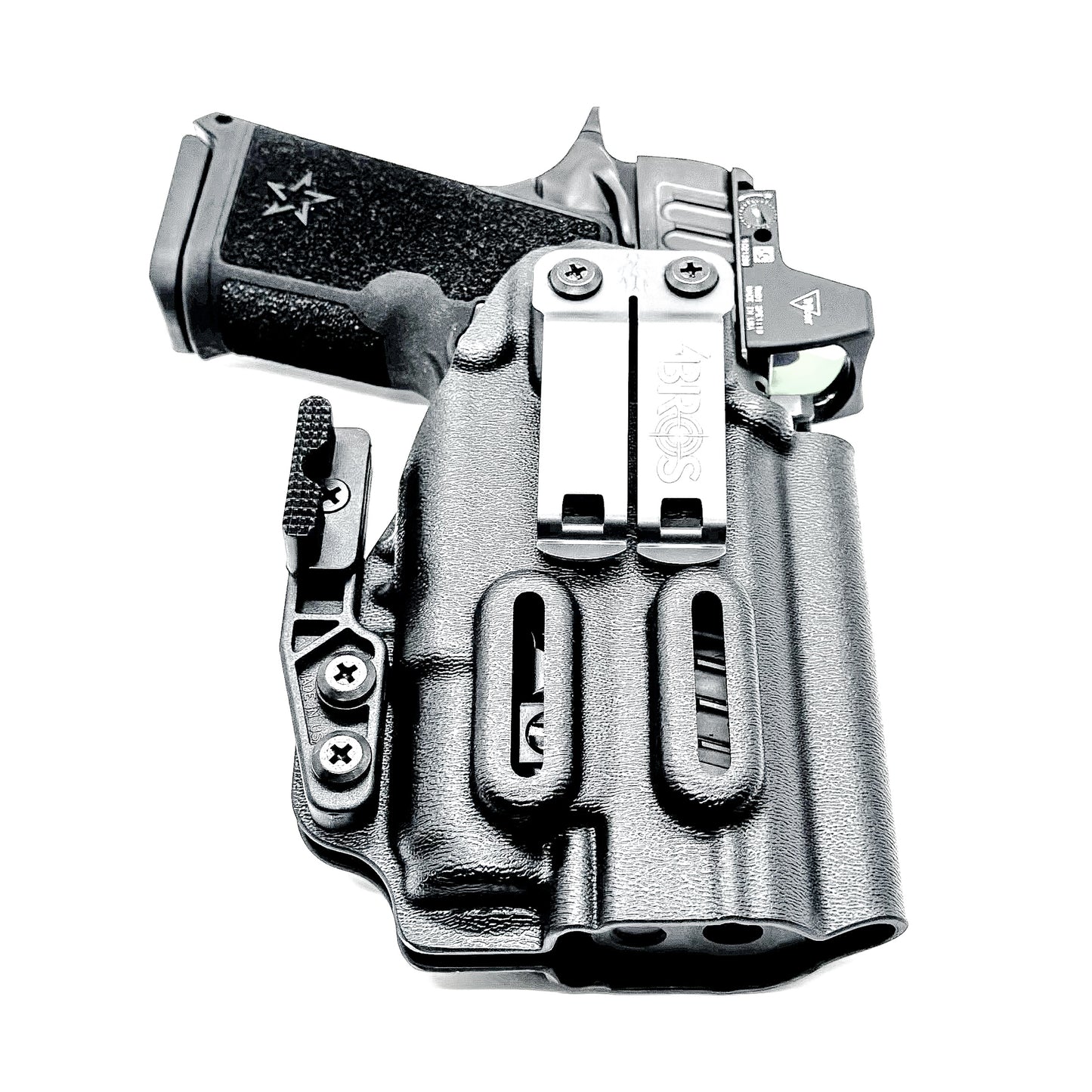 IWB inside the waistband holster for the Staccato HD C4X and Surefire XC3 from Four Brothers