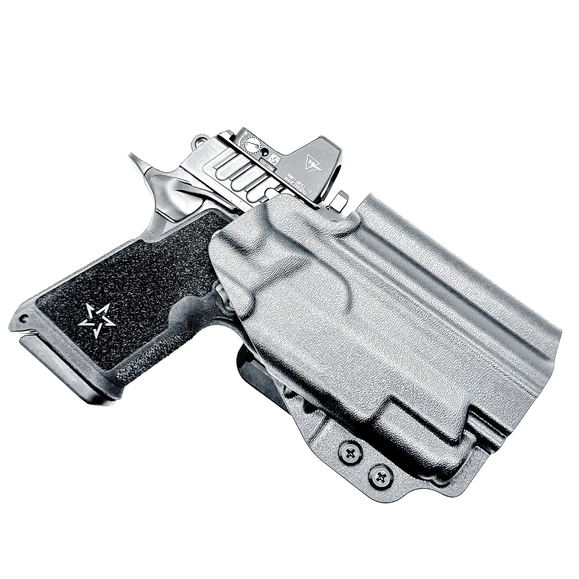 OWB Outside Waistband holster for the Staccato HD C4X and Surefire XC3 from Four Brothers