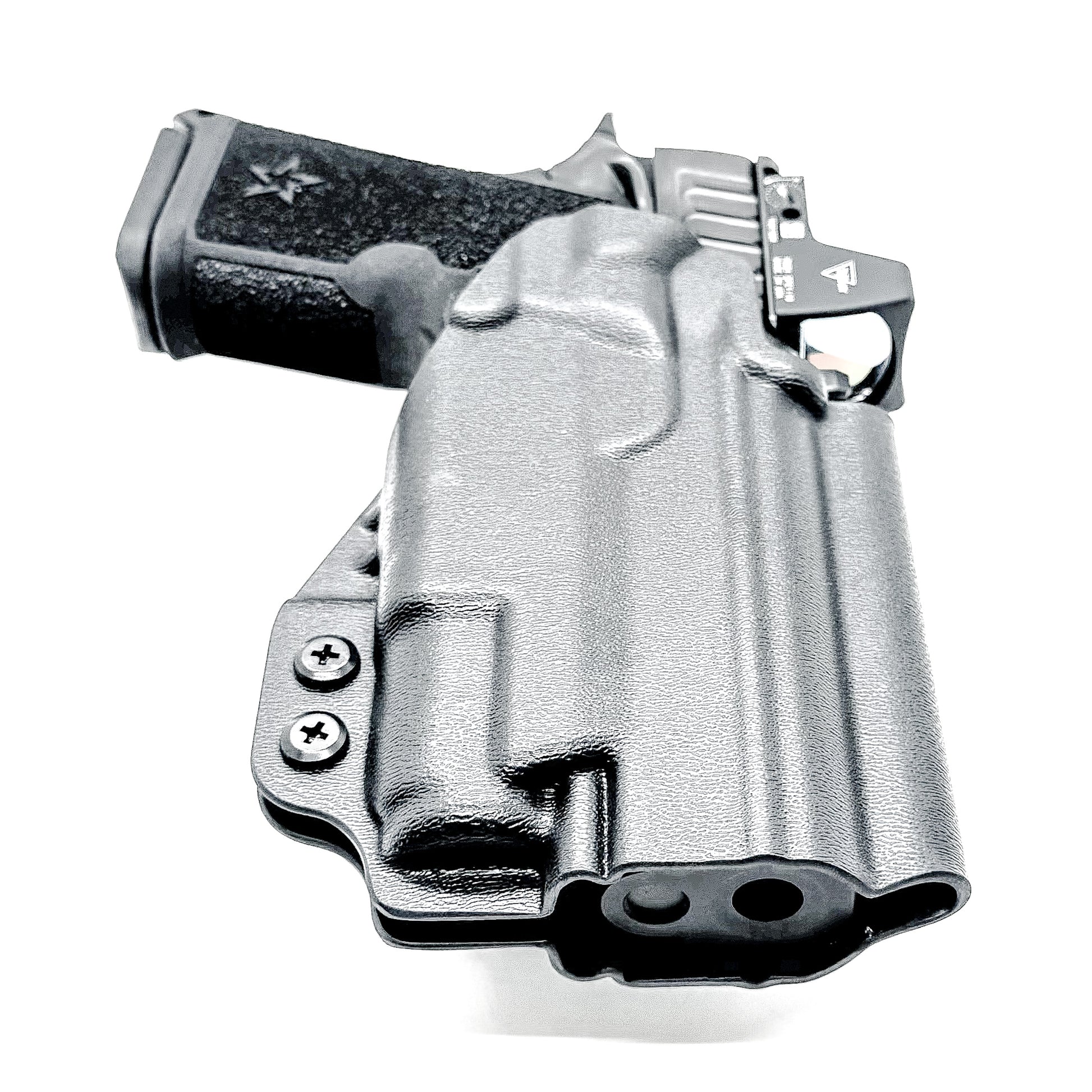 OWB Outside Waistband holster for the Staccato HD C4X and Surefire XC3 from Four Brothers