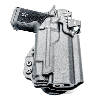 OWB outside the waistband duty & competition holster for the Staccato HD C4X and Streamlight TLR-7 X and A from Four Brothers