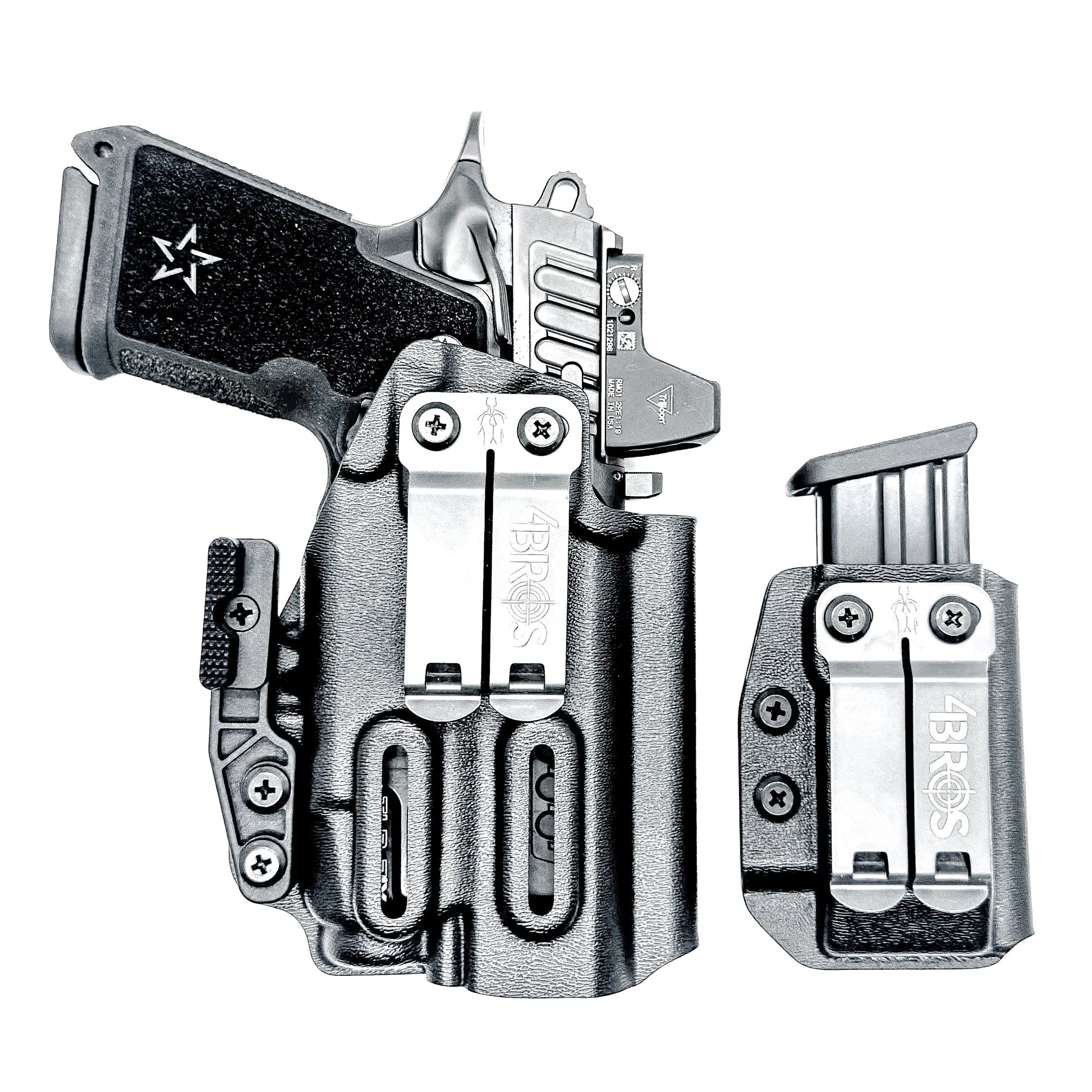 Inside Waistband (IWB) holster for Staccato HD C4X with Streamlight TLR-7 X and 9MM mag carrier