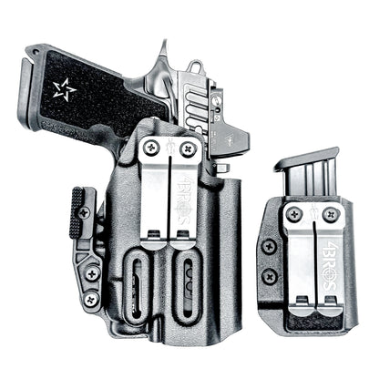 Inside Waistband (IWB) holster for Staccato HD C4X with Streamlight TLR-7 X and 9MM mag carrier