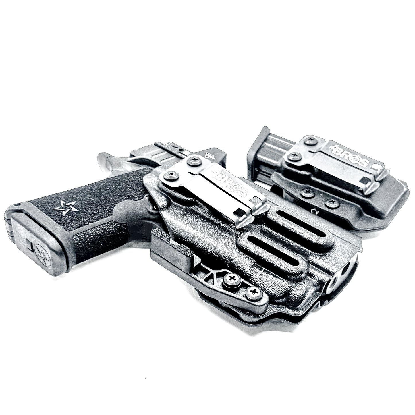 Inside Waistband (IWB) holster for Staccato HD C4X with Streamlight TLR-7 X and 9MM mag carrier