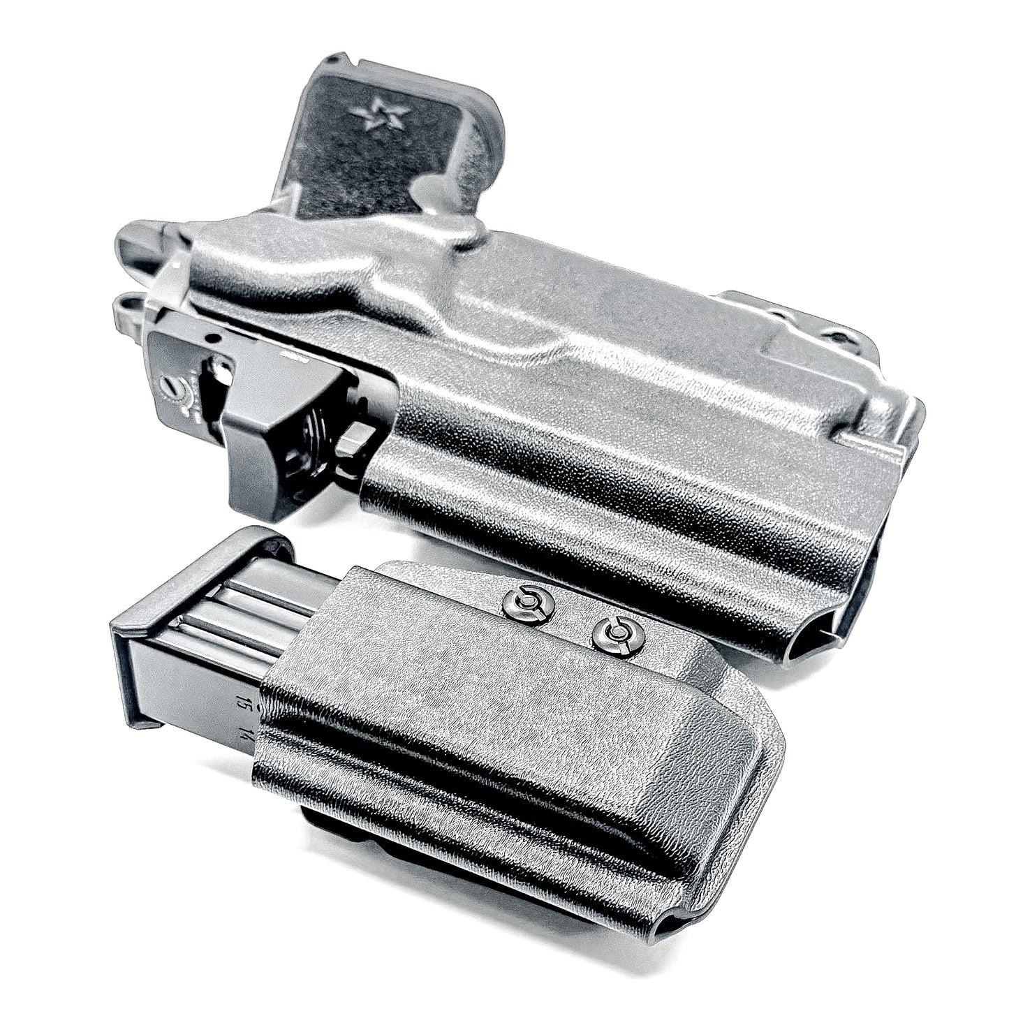 Inside Waistband (IWB) holster for Staccato HD C4X with Streamlight TLR-7 X and 9MM mag carrier