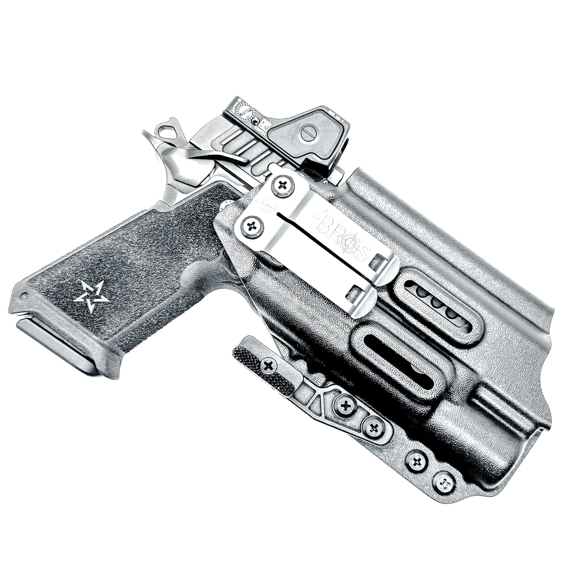 Black IWB holster for your Staccato HD P4.5 with Surefire X300U-A/B