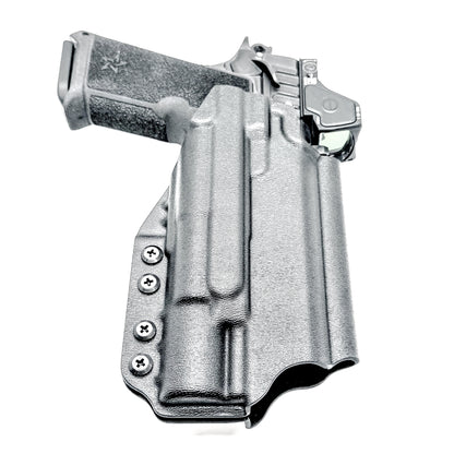 Black OWB holster for Staccato HD P4.5 with Surefire X300U-A/B