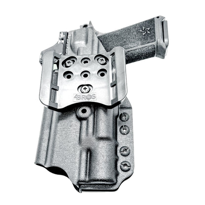 Black OWB holster for Staccato HD P4.5 with Surefire X300U-A/B