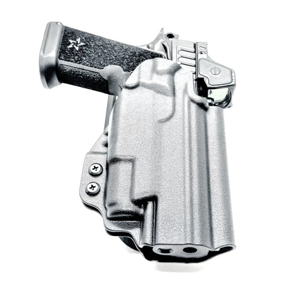 OWB outside the waistband duty & competition holster for the Staccato HD P4.5 and Surefire XC3 from Four Brothers