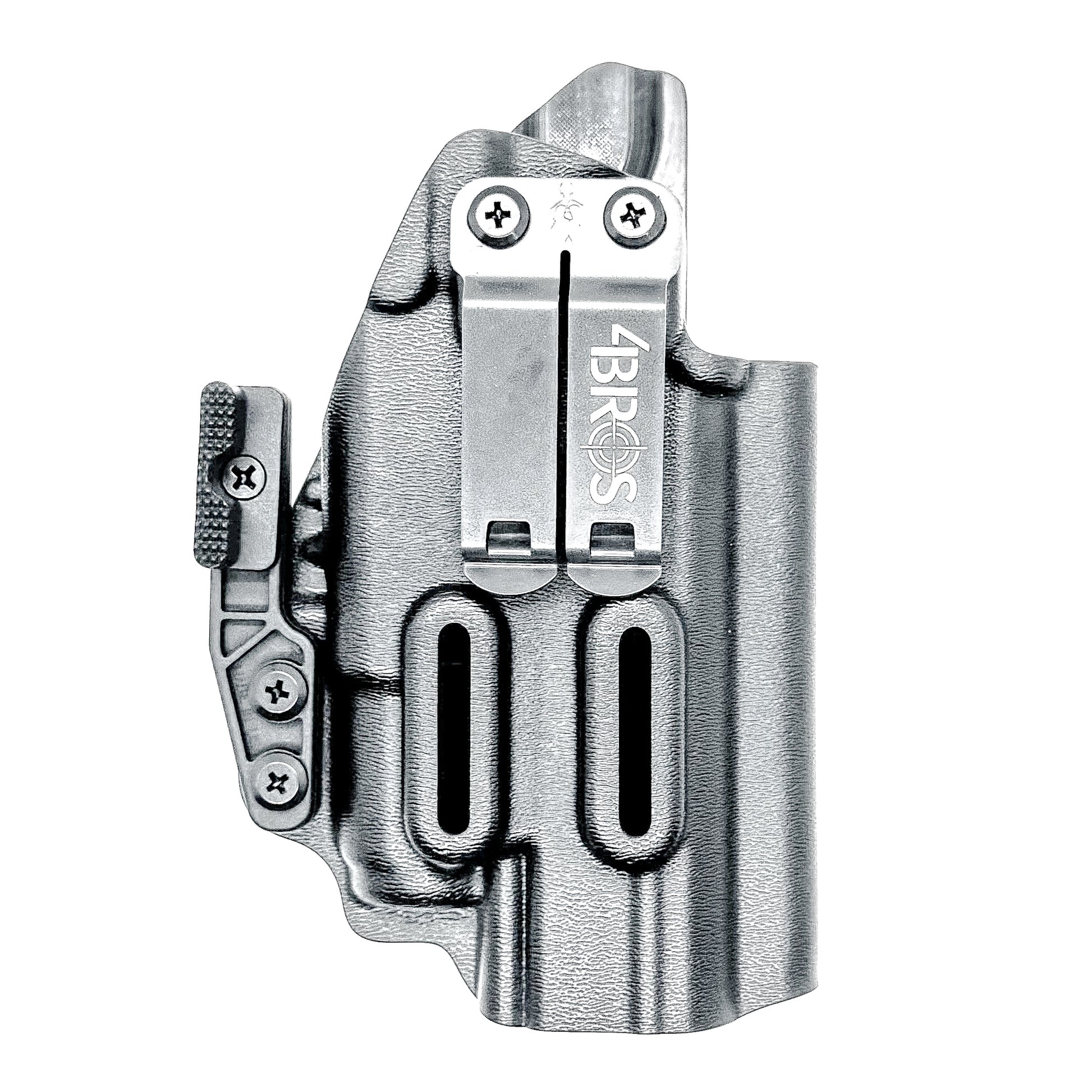 IWB inside the waistband holster for the Staccato HD P4.5 and Surefire XC3 from Four Brothers