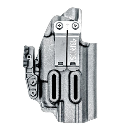 IWB inside the waistband holster for the Staccato HD P4.5 and Surefire XC3 from Four Brothers