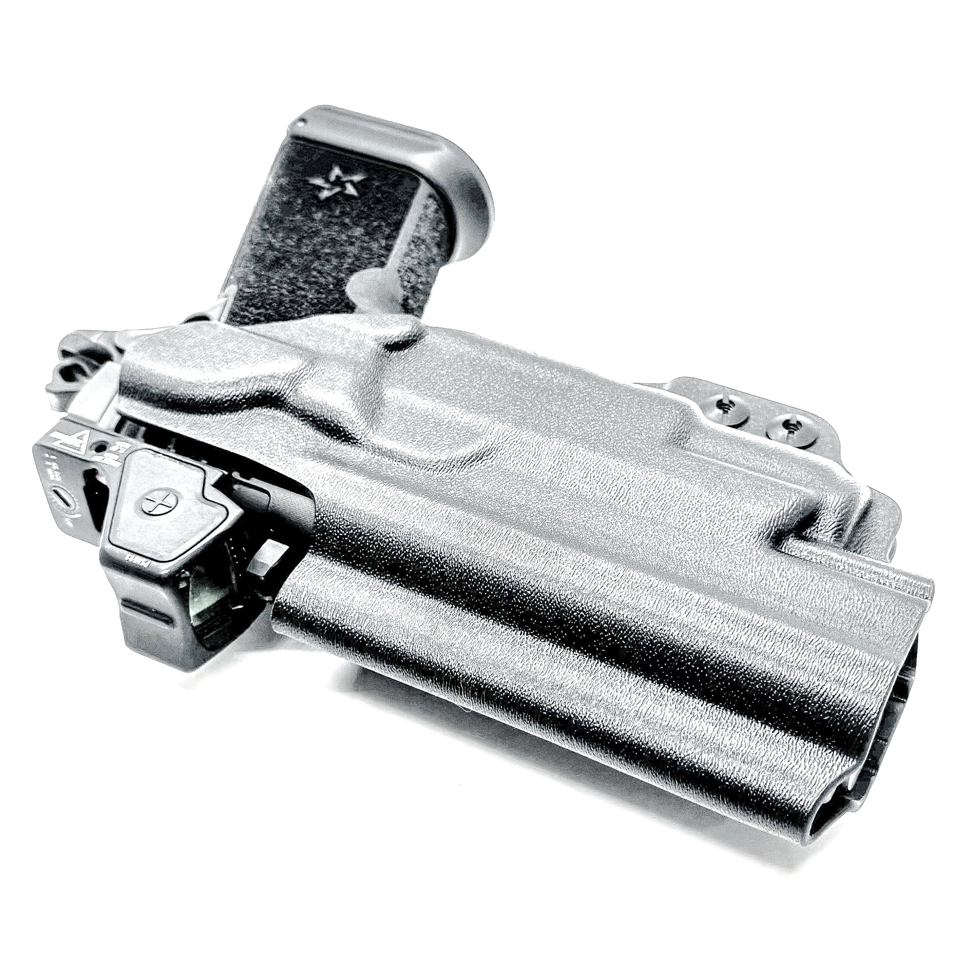 IWB inside the waistband holster for the Staccato HD P4.5 and Surefire XC3 from Four Brothers