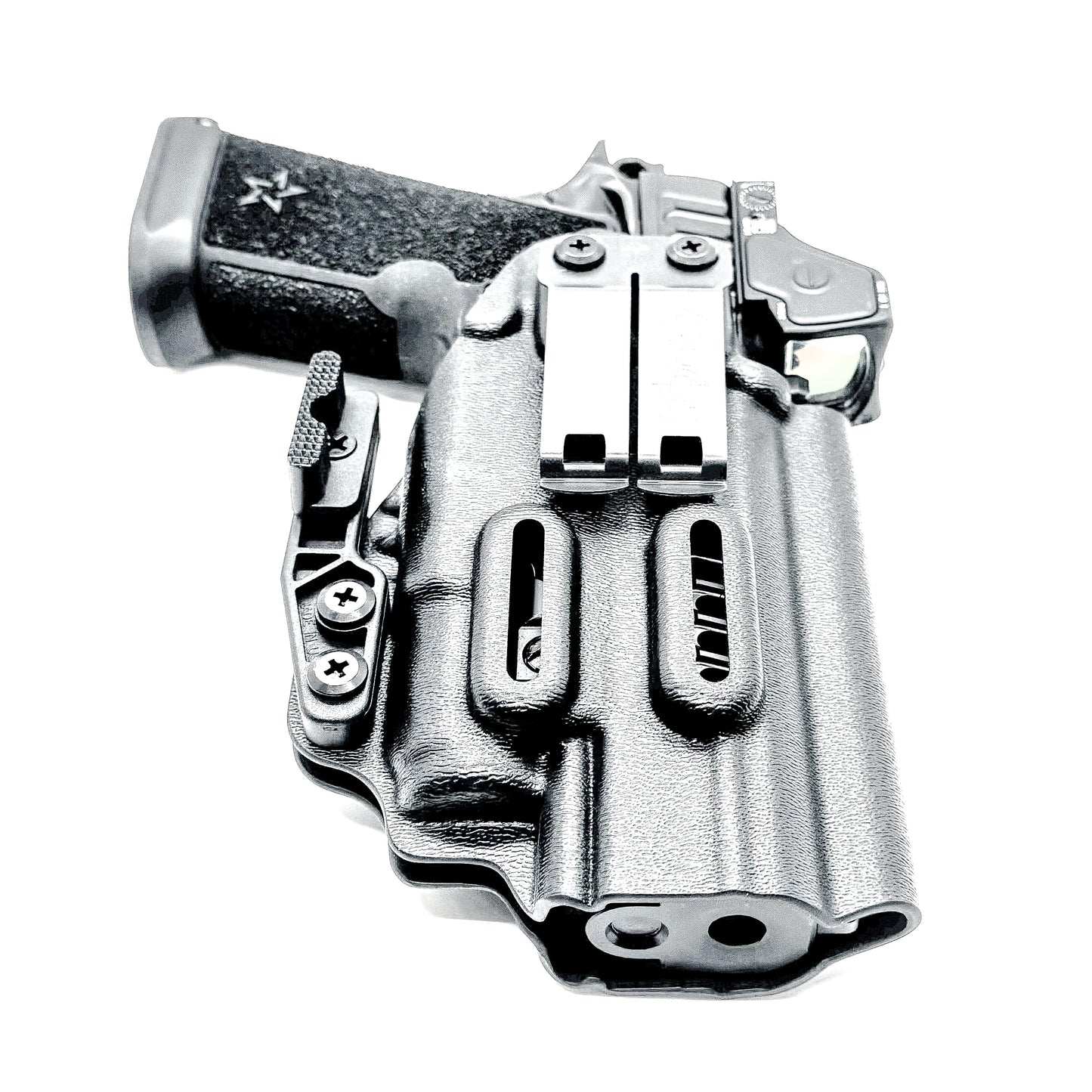 IWB inside the waistband holster for the Staccato HD P4.5 and Surefire XC3 from Four Brothers