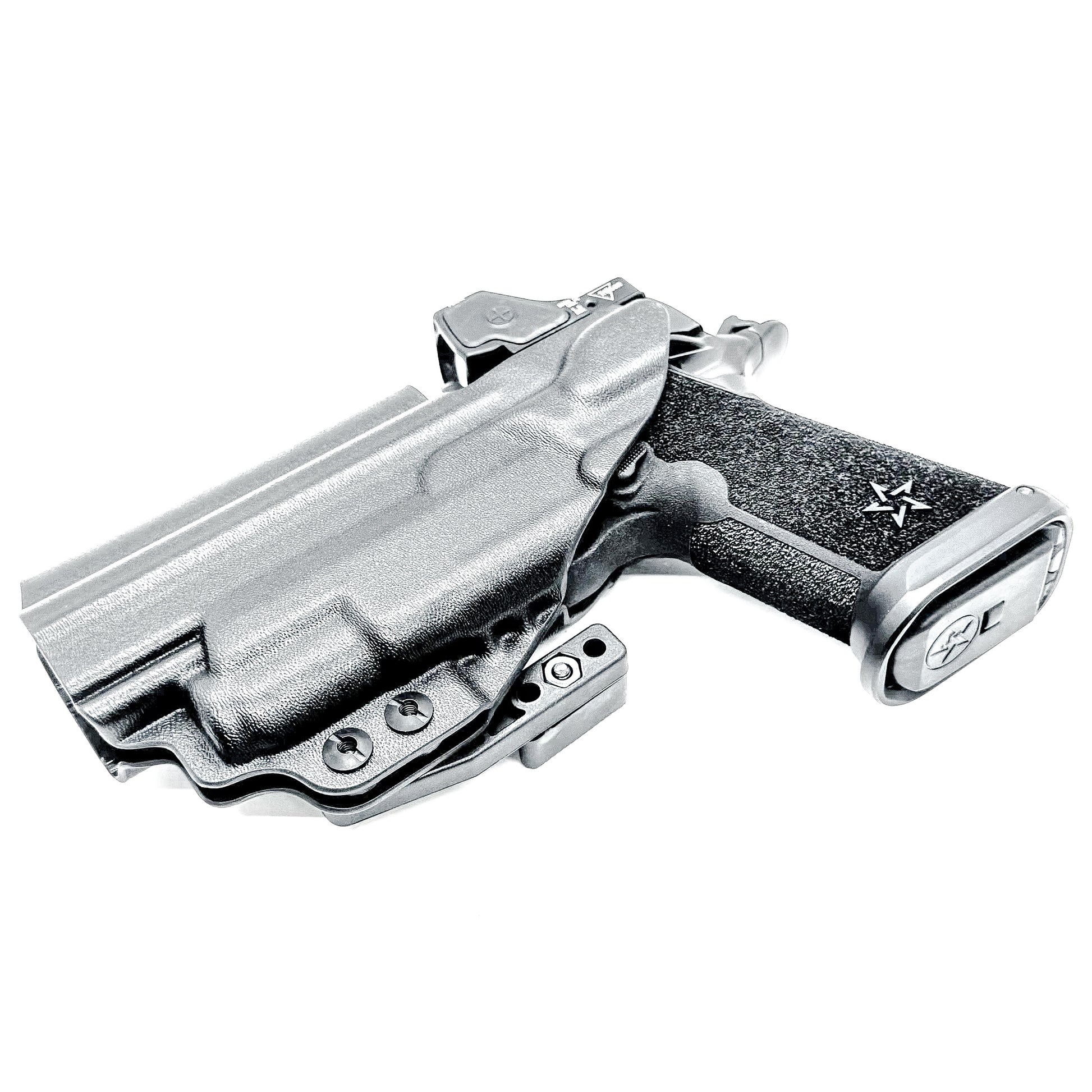 IWB inside the waistband holster for the Staccato HD P4.5 and Surefire XC3 from Four Brothers