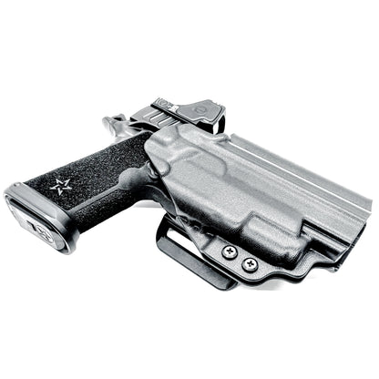 OWB Outside Waistband holster for the Staccato HD P4.5 and Surefire XC3 from Four Brothers