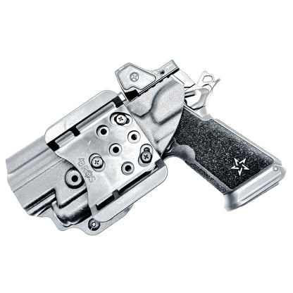 OWB Outside Waistband holster for the Staccato HD P4.5 and Surefire XC3 from Four Brothers