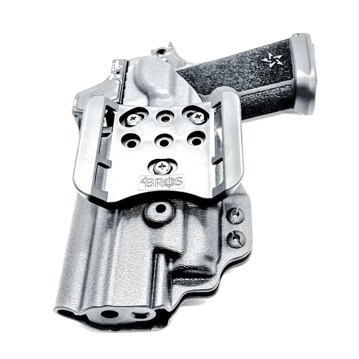 OWB Outside Waistband holster for the Staccato HD P4.5 and Surefire XC3 from Four Brothers